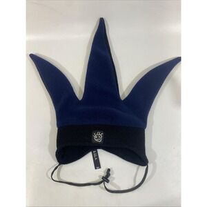 Vintage Bula Jester Fleece Winter Ski Hat Snowboard Beanie USA 90s Blue & Black
